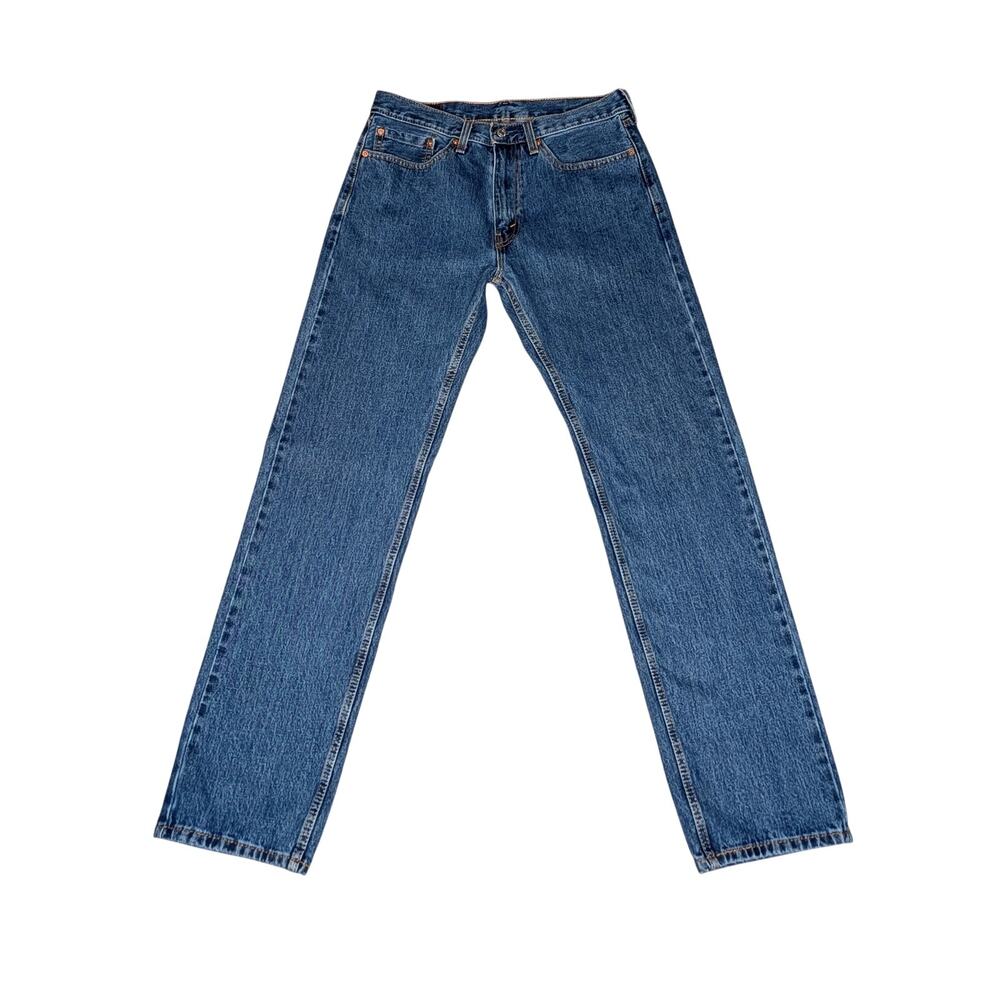 Levi’s 505 Men's Jeans Regular Fit W34 L34 Dark Wash Durable Utility Rigid Denim
